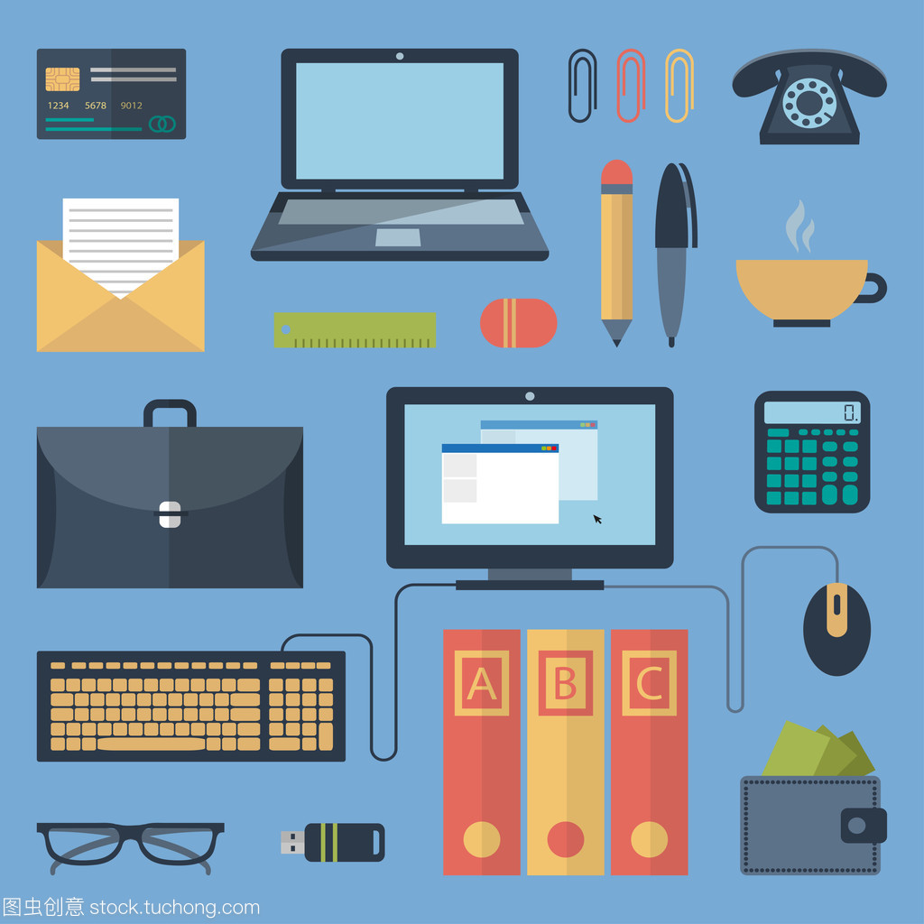 平面樣式辦公用品套裝 提升辦公效率與美學(xué)體驗(yàn)